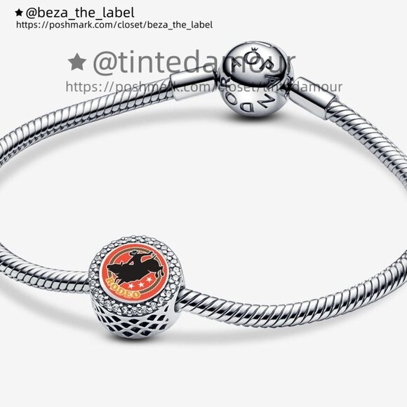 Pandora Engravable Rodeo Bucking Bull Charm|Pendant - Picture 2 of 2